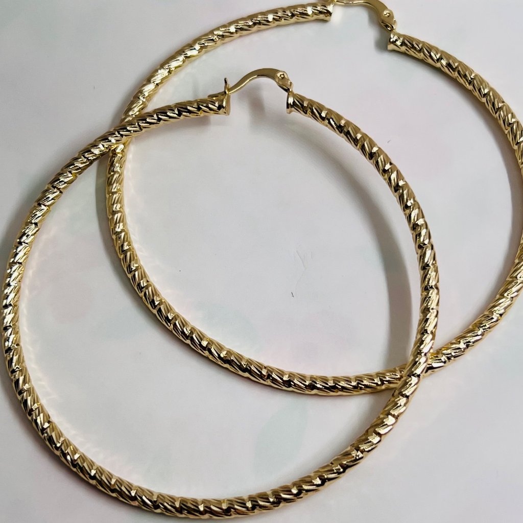 14kt Brazilian Gold Hoops, Gold Filled Earrings,Gold Jewelry, Large Hoops, Gift
